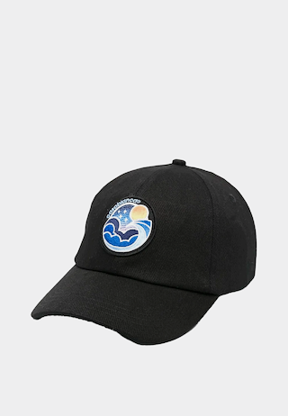 Casablanca  Midnight Wave Patch Cap Black