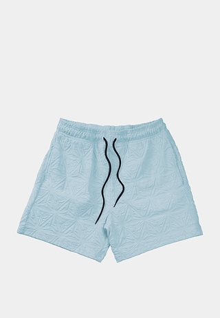 Monogram Plush Jersey Long Shorts Blue