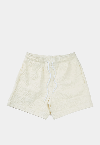 Monogram Plush Jersey Long Shorts White