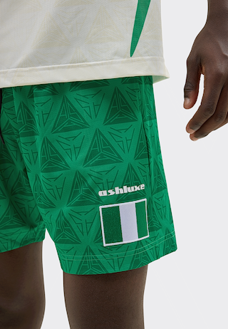 Nigeria X Brazil Football Shorts Green