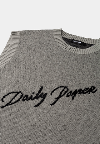 Daily Paper Script Logo Knit Vest Desert Sage