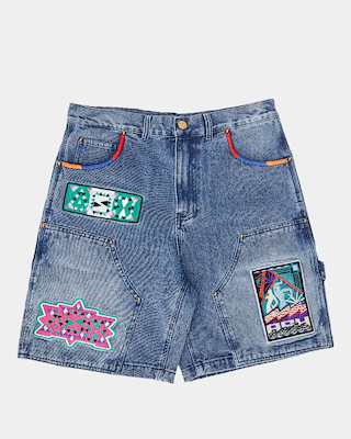 Ashluxe Denim Shorts Washed Blue