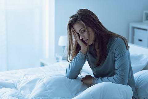 a lady with a sleep problem
