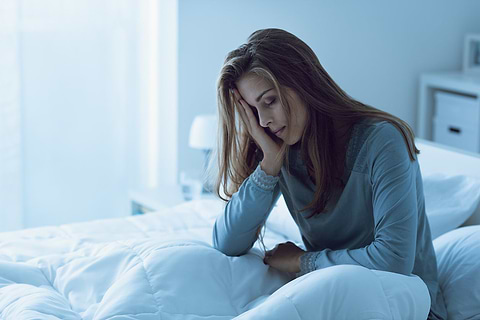 a lady with a sleep problem