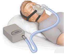 man using cpap machine