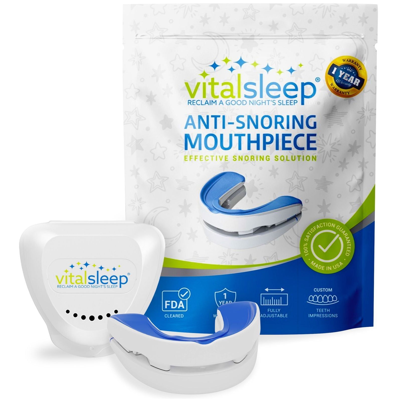 snoring device with packaging