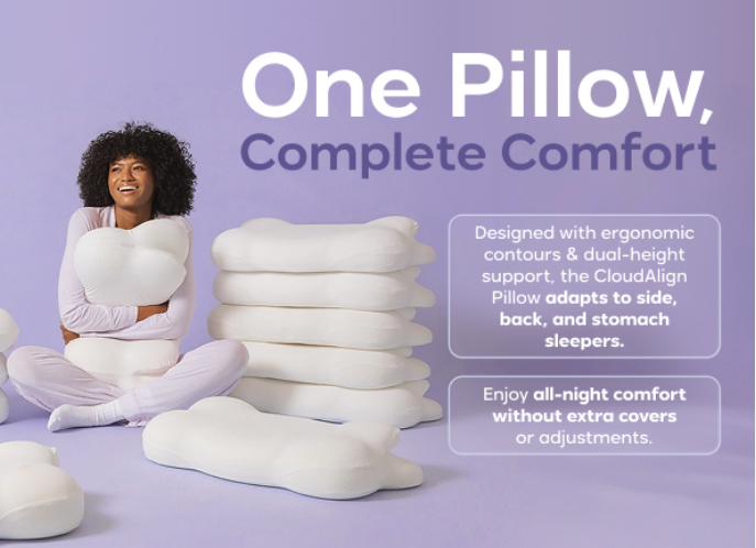Mellow CloudAlign pillow review: the contoured dual-height memory foam pillow