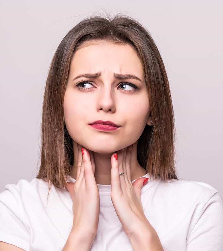woman with swollen uvula