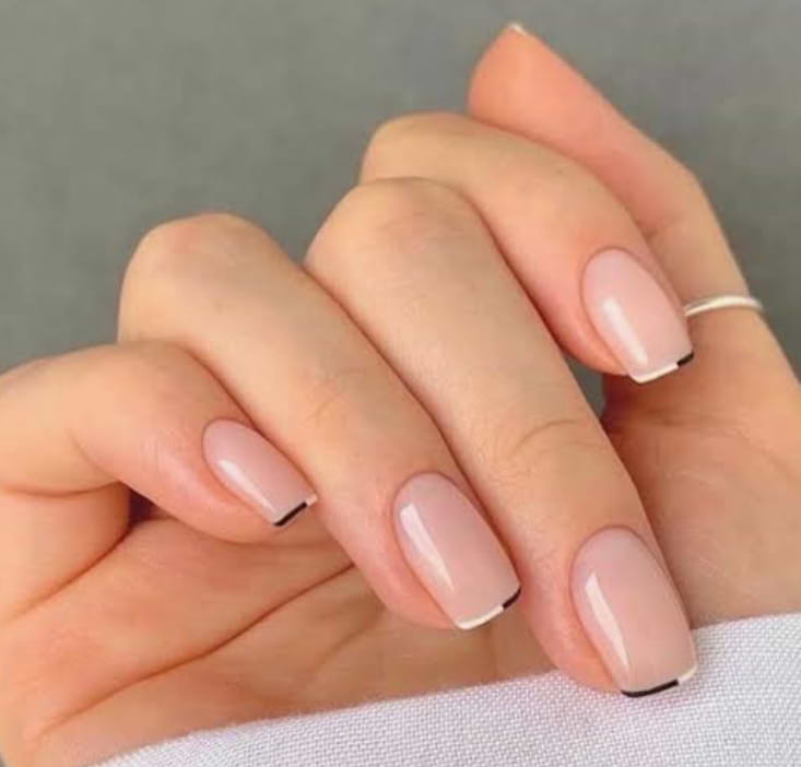Modern shaped nail set by Love Nails