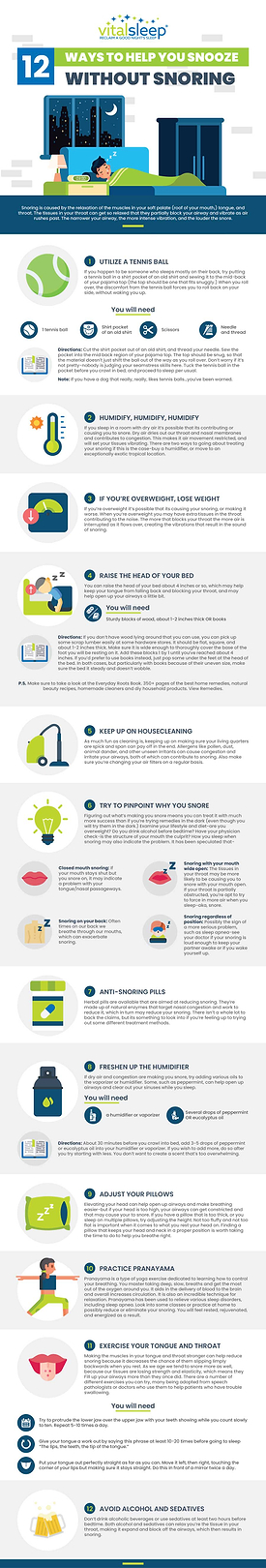 how to stop snoring infographic