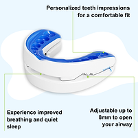 Anti-snoring mouthpiece designed to open the airway