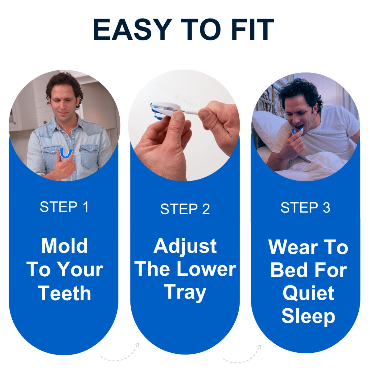 Mouthguard for people who snore at night