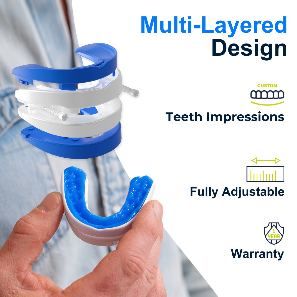 Snoring mouthpiece designed for comfort