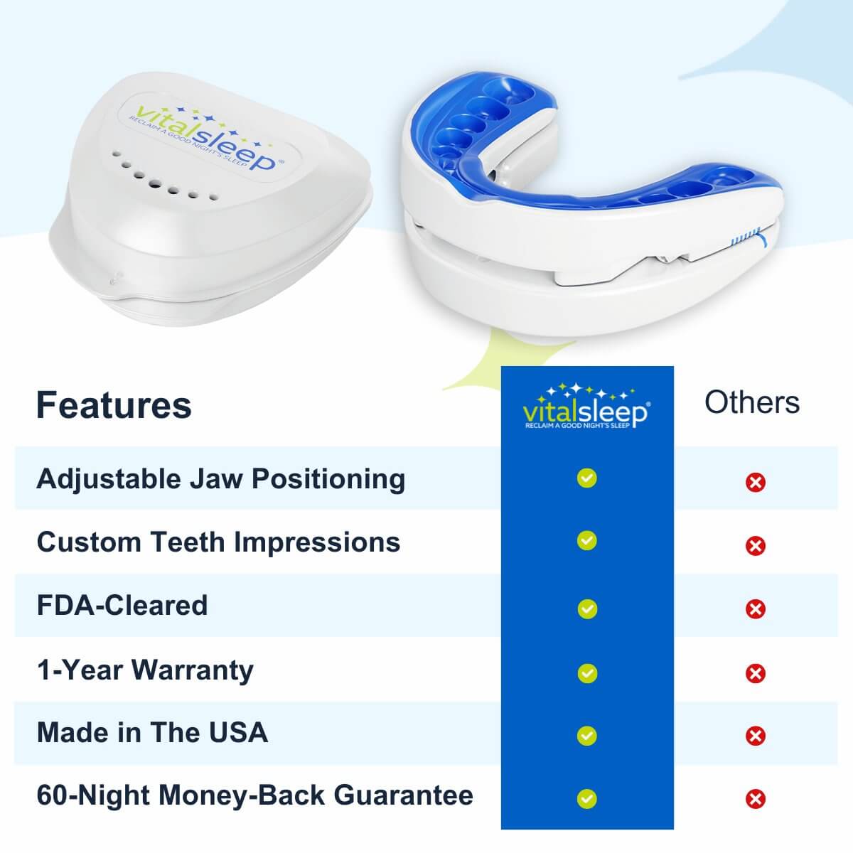 VitalSleep Special Offer with OAP Cleaner and Brush snoring device