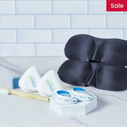 2 VitalSleep Mouthpiece - 2 Sleep Masks, 2 Cleaning Brushes