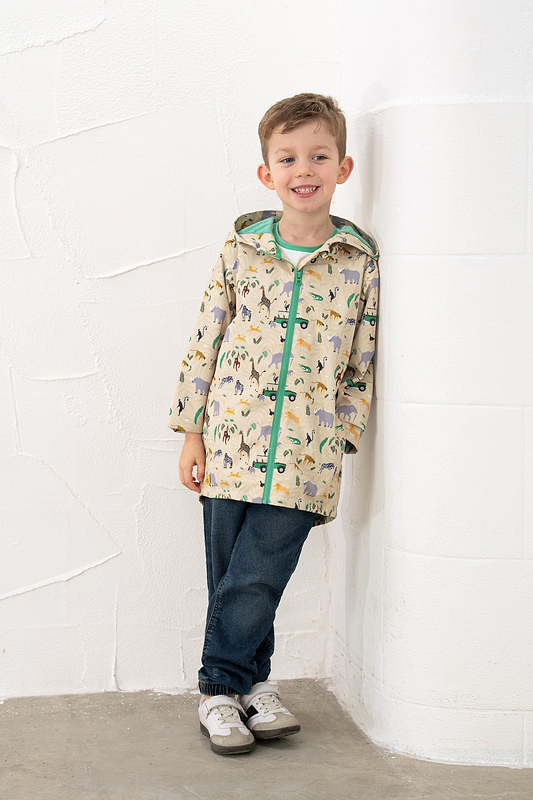 Ethan Jacket - African Plain Print - Lighthouse