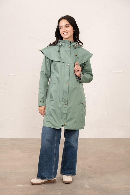 Outrider 3/4 Length Waterproof Raincoat - Sage-Lighthouse
