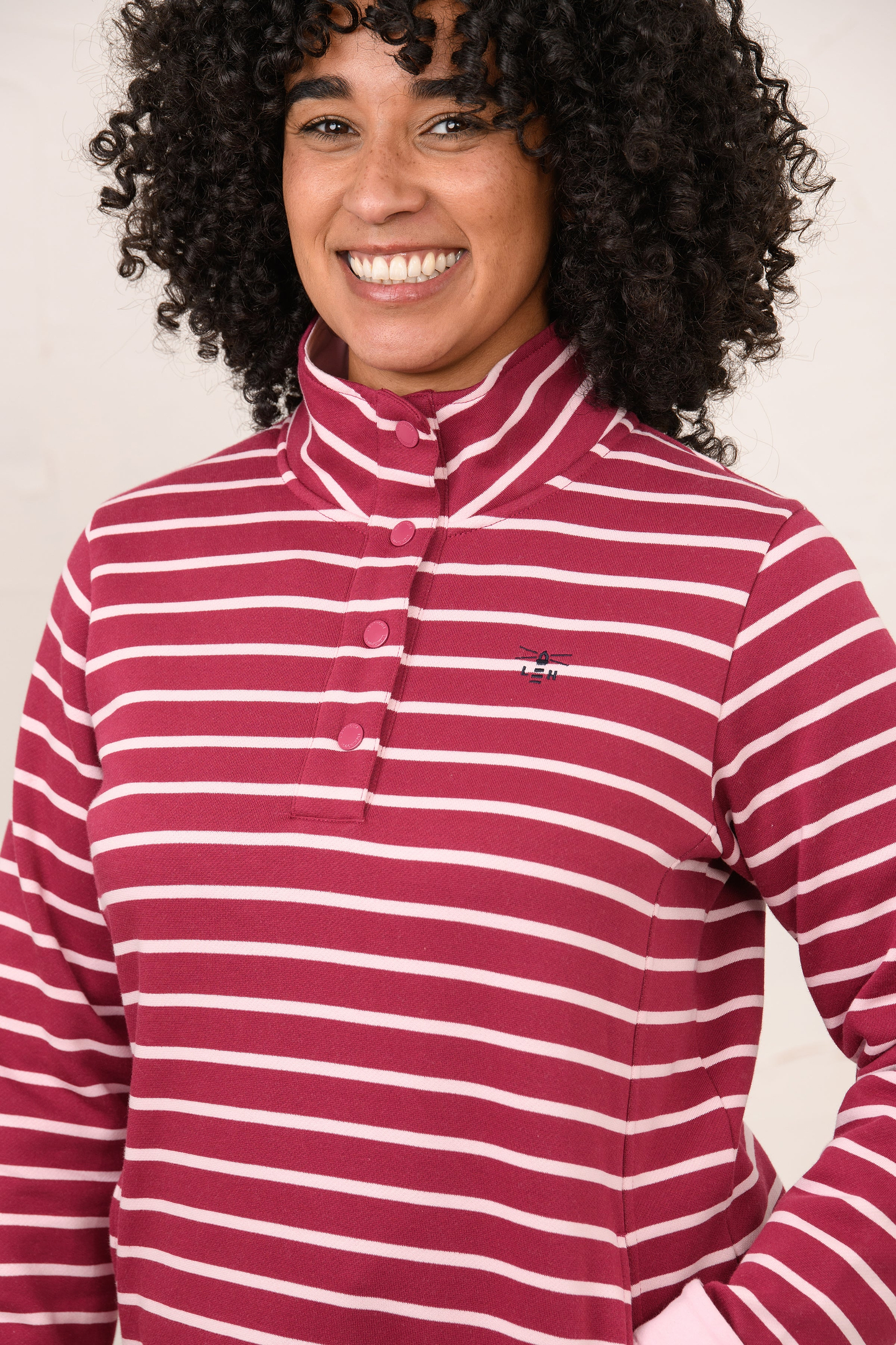 Haven Jersey - Berry Pale Pink Stripe