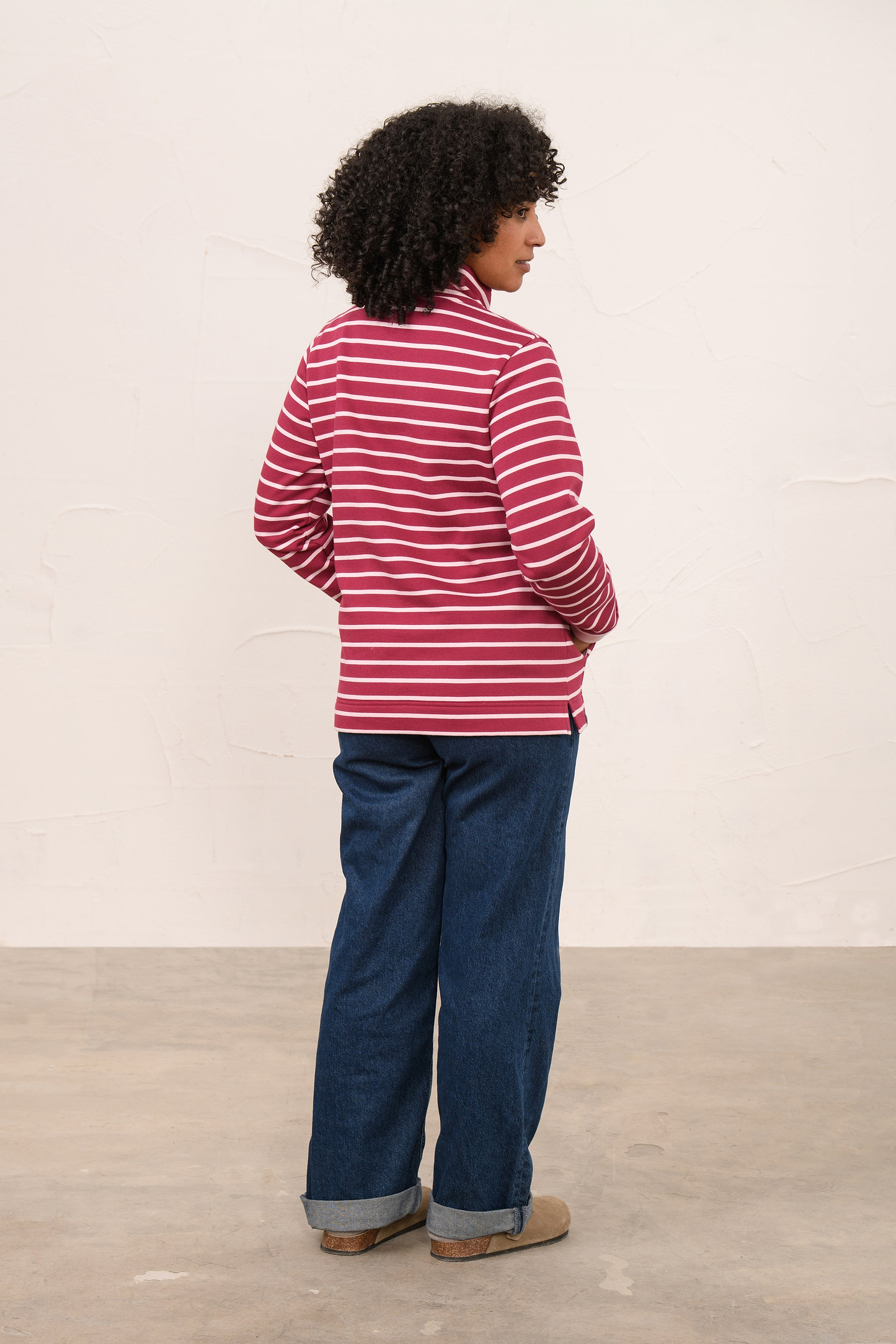 Haven Jersey - Berry Pale Pink Stripe