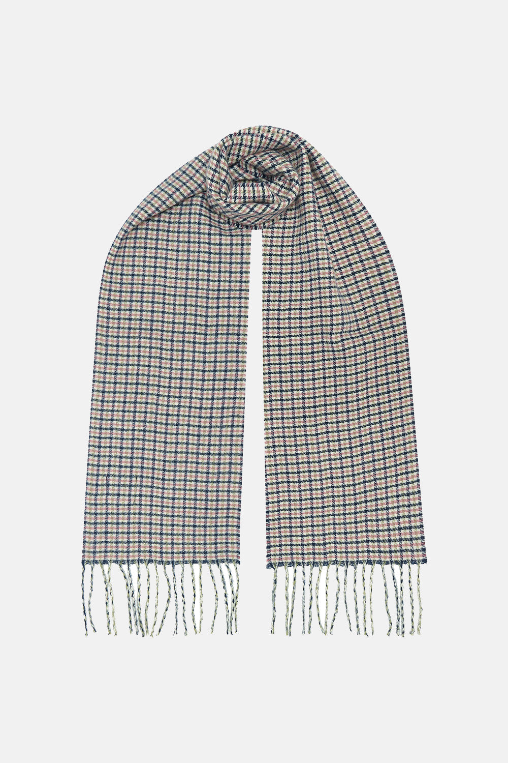 Heritage Scarf - Navy Pink Cocoa Check