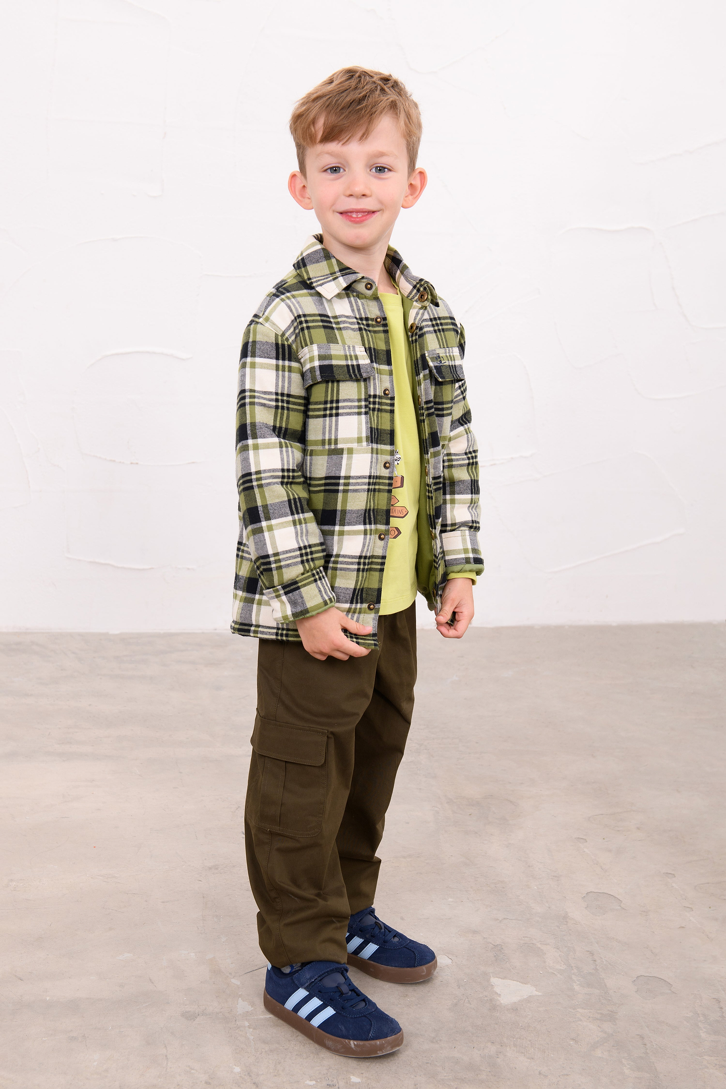 Hugo Overshirt - Soft Lime Cream Check