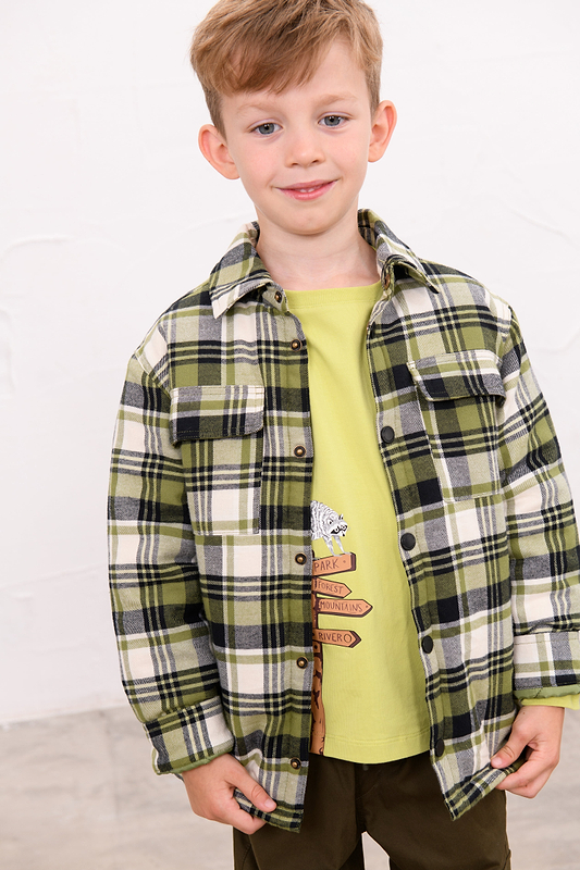 Hugo Overshirt - Soft Lime Cream Check