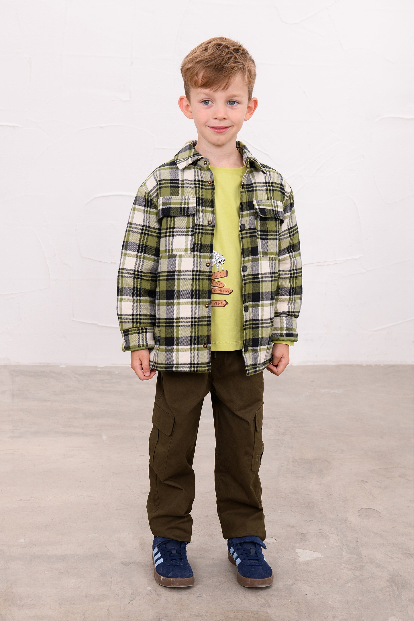 Hugo Overshirt - Soft Lime Cream Check