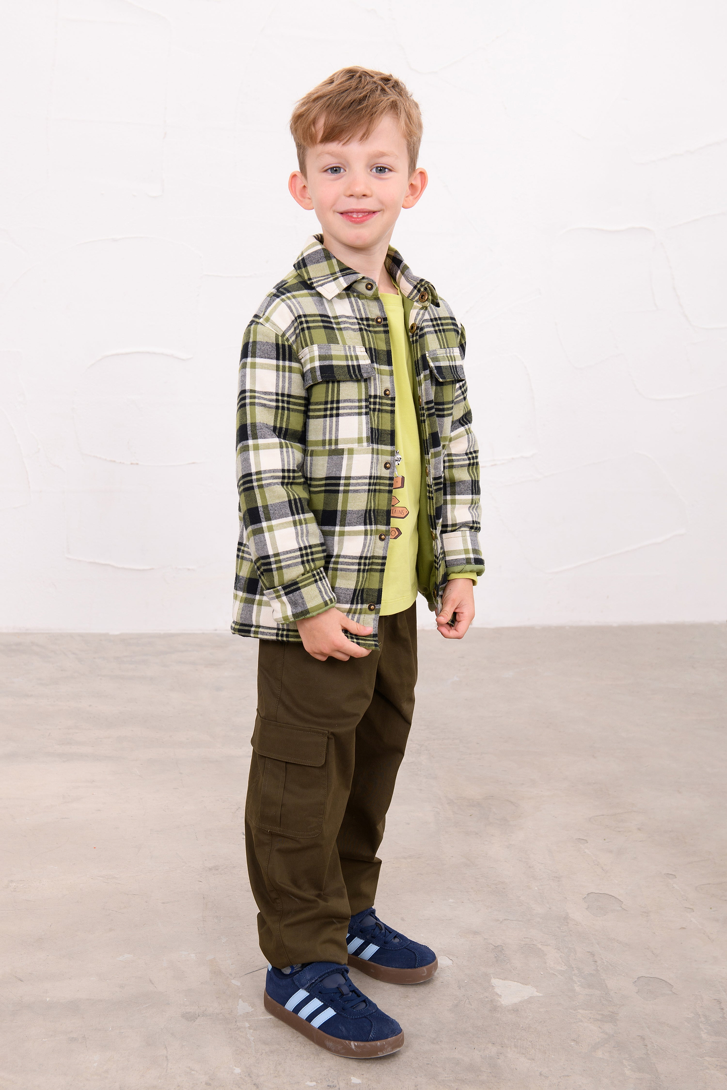 Hugo Overshirt - Soft Lime Cream Check