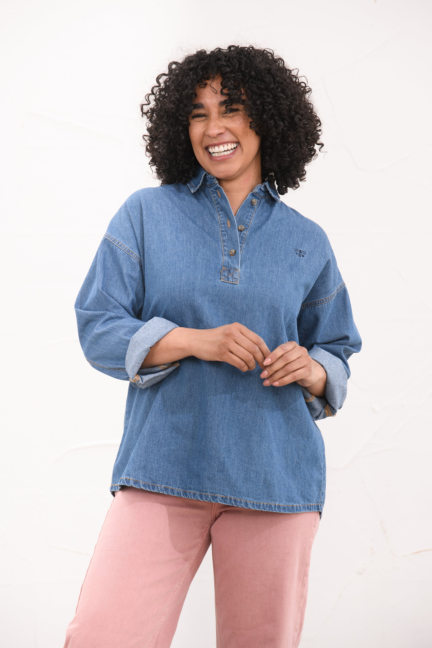 Leona Shirt - Washed Denim