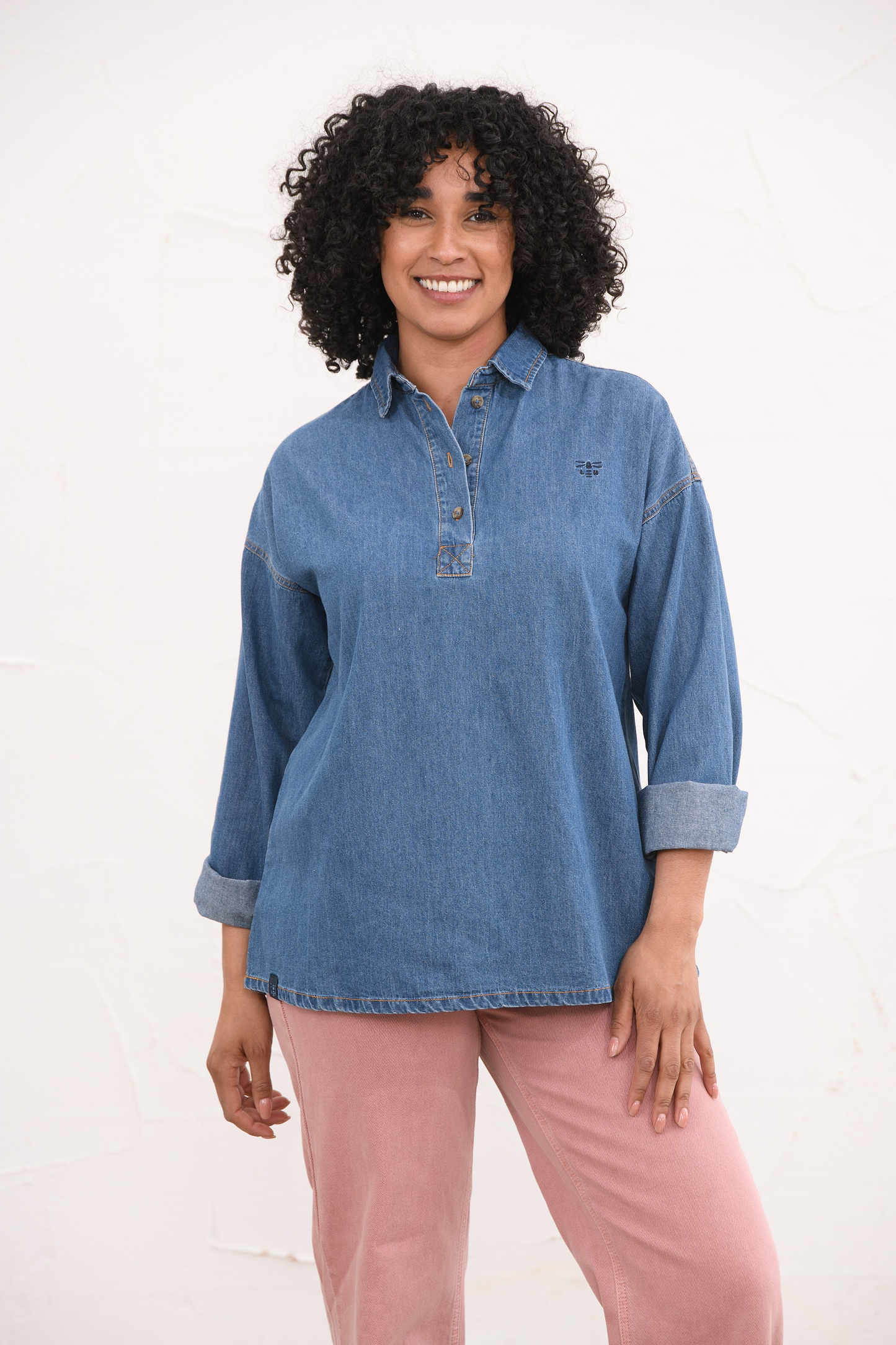 Leona Shirt - Washed Denim
