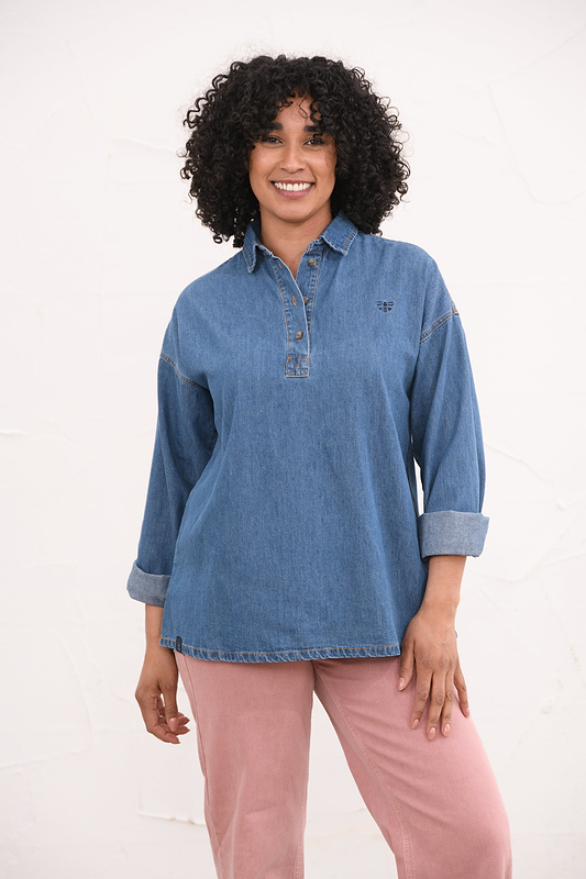 Leona Shirt - Washed Denim