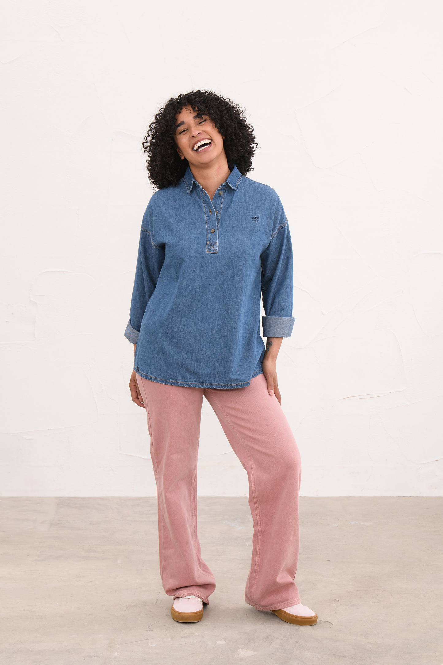 Leona Shirt - Washed Denim