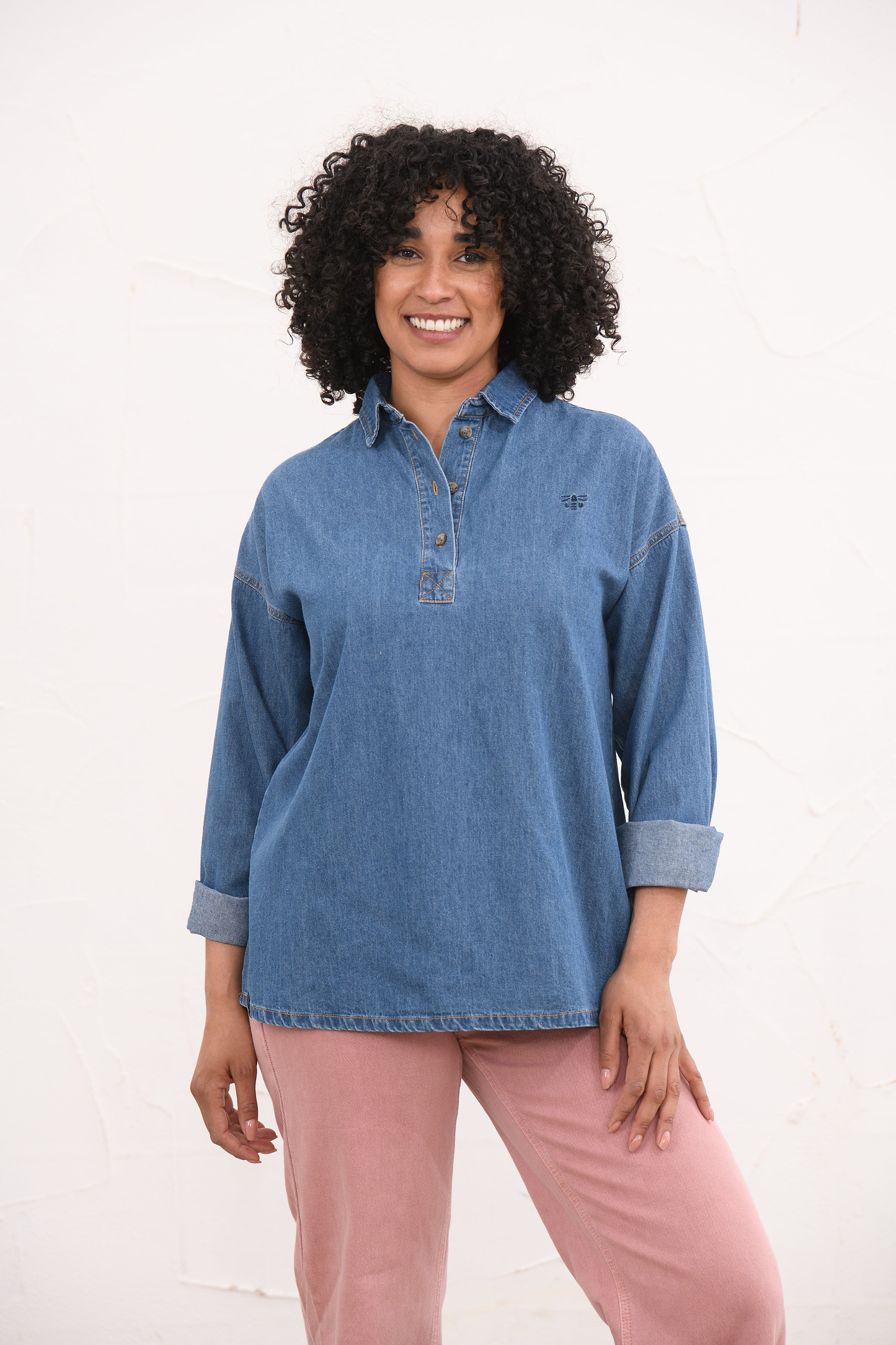 Leona Shirt - Washed Denim