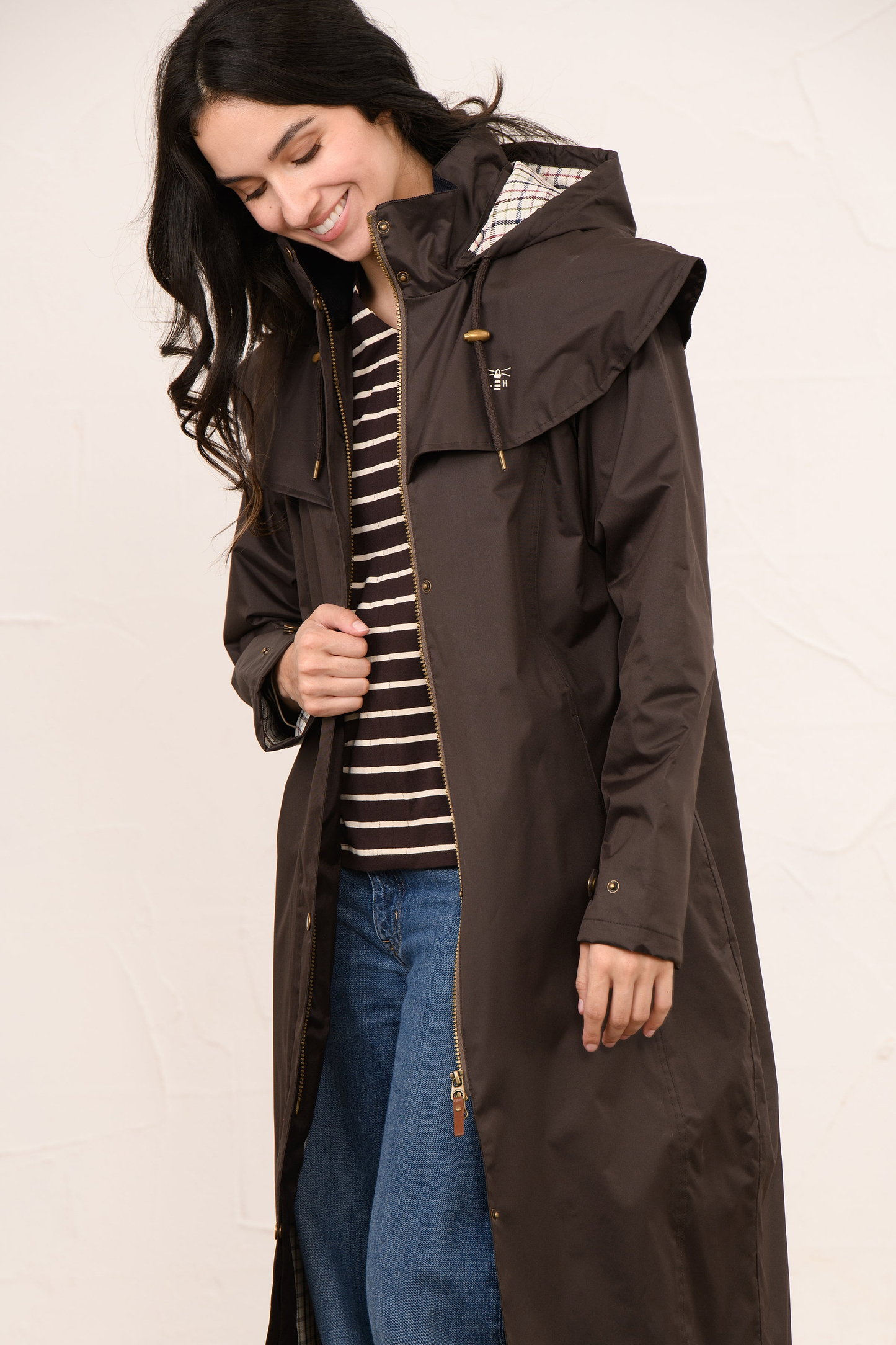 Outback Full Length Waterproof Raincoat - Chocolate