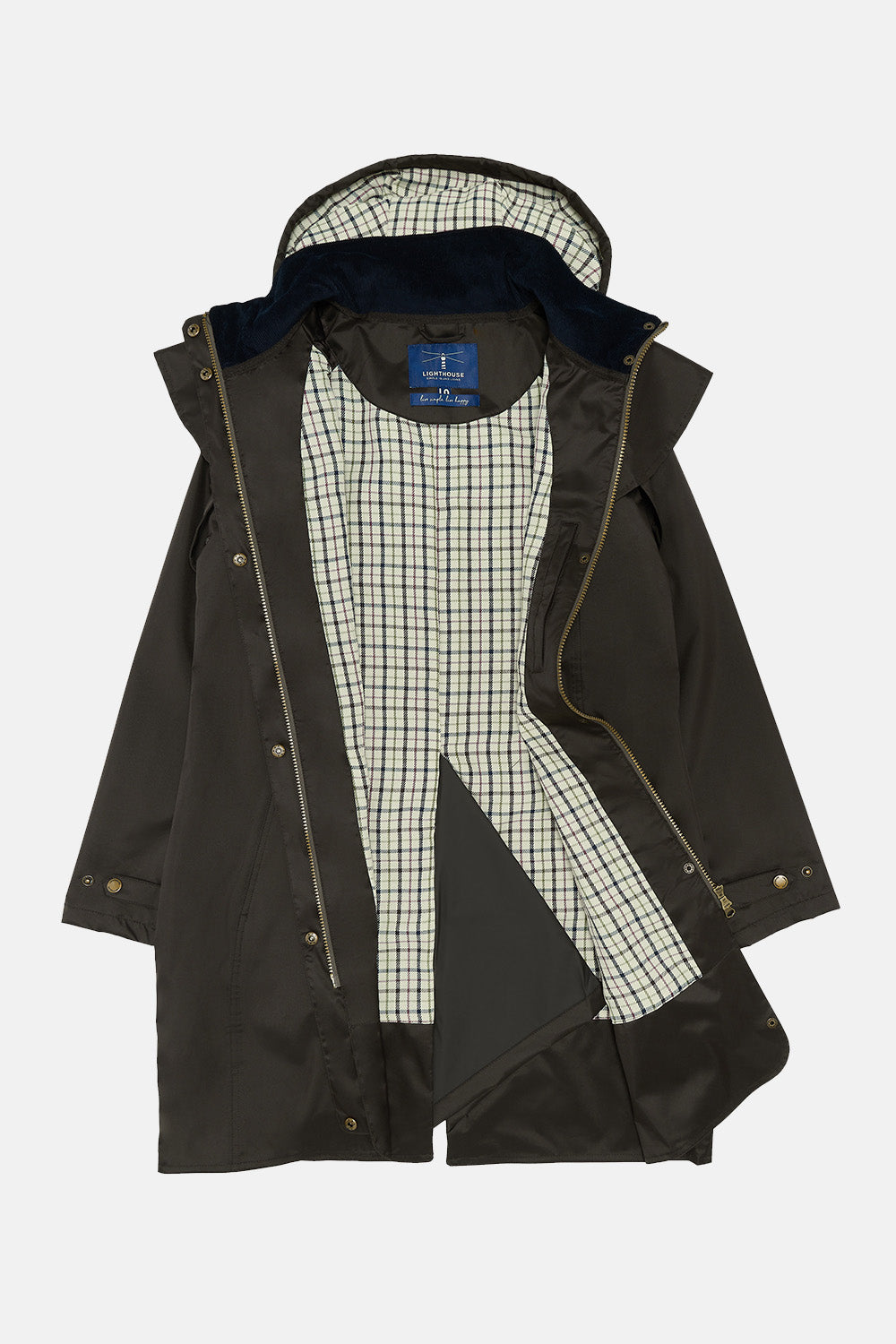Outrider 3/4 Length Waterproof Raincoat - Chocolate