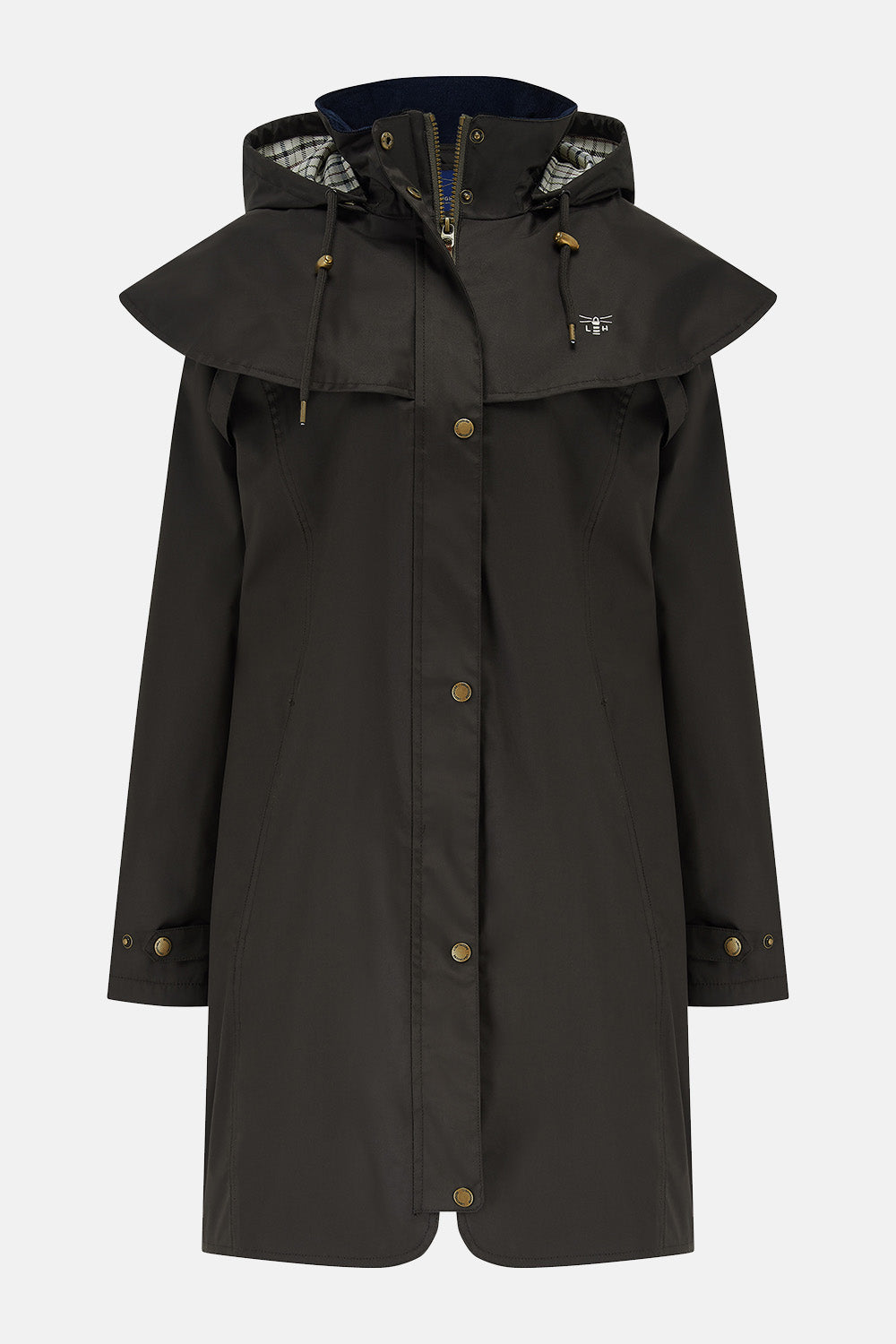 Outrider 3/4 Length Waterproof Raincoat - Chocolate