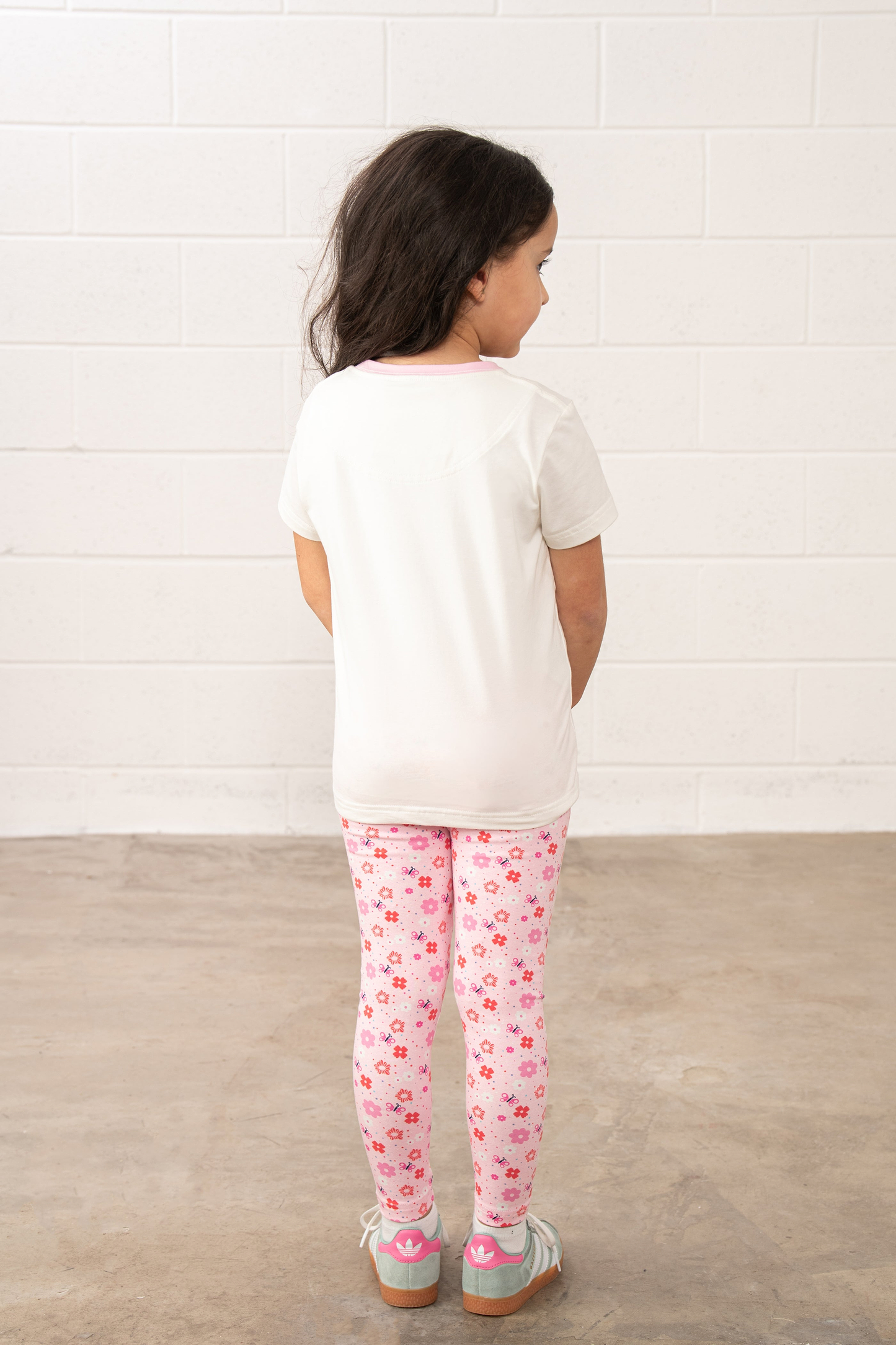 Mollie Leggings - Baby Pink Floral