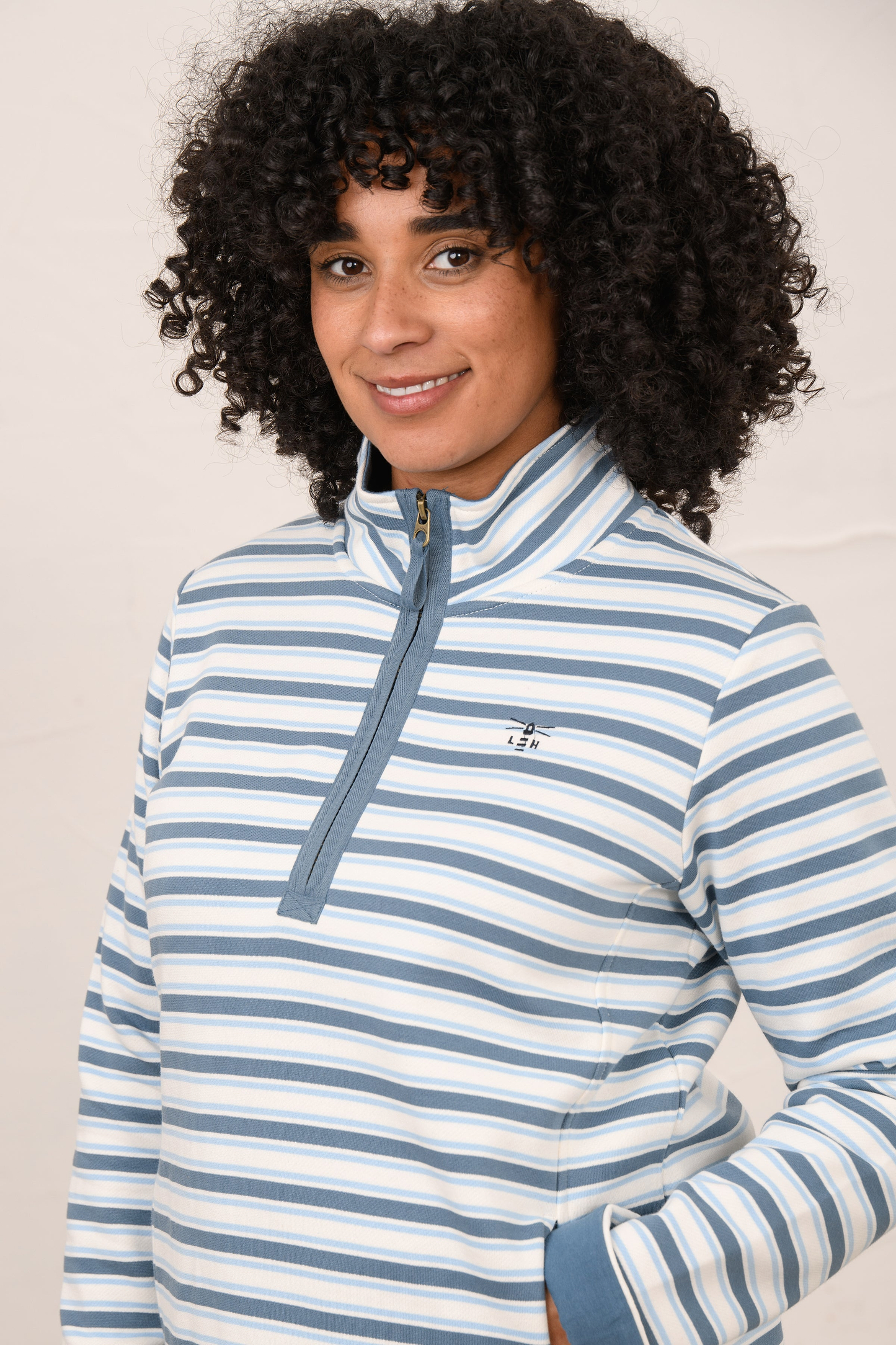 Shore Sweatshirt - Bluestone Pale Blue Stripe
