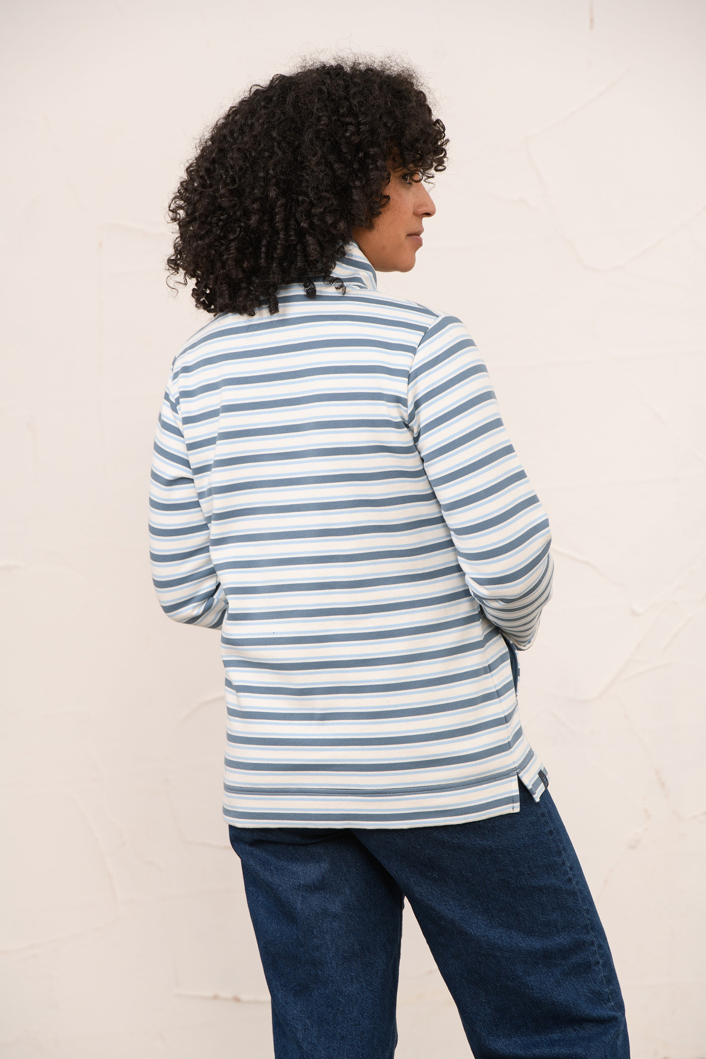 Shore Sweatshirt - Bluestone Pale Blue Stripe