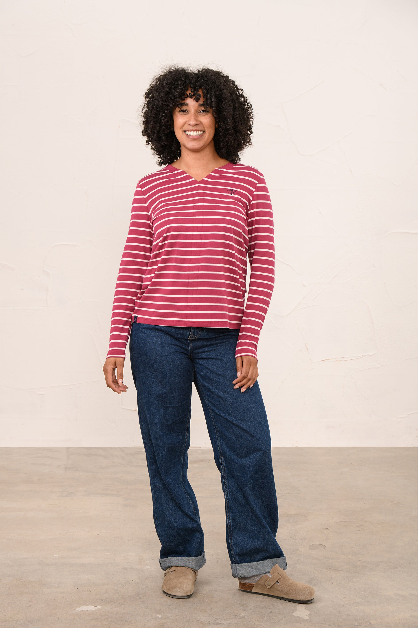 Sorcha Top - Berry Pink Stripe
