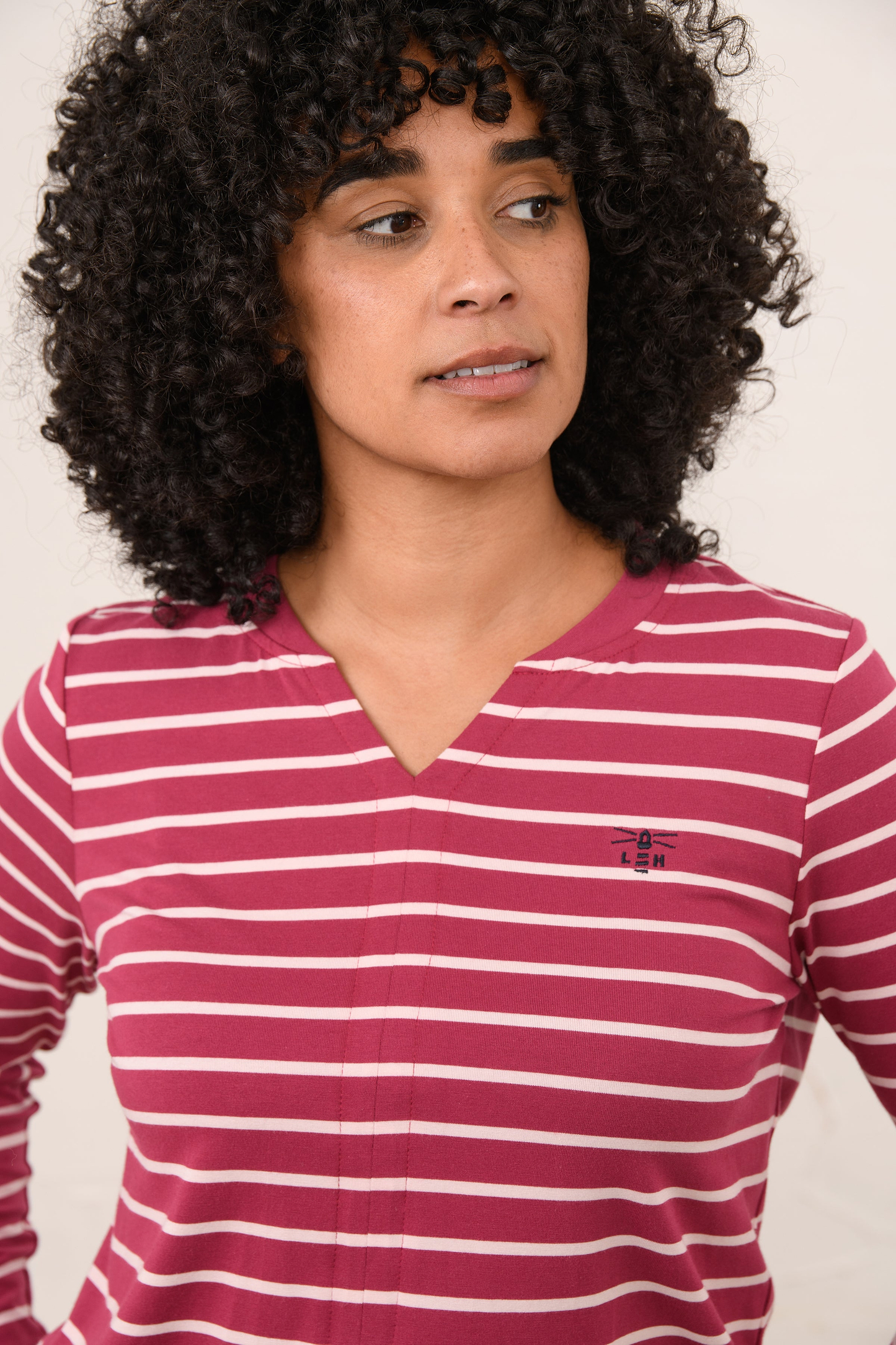 Sorcha Top - Berry Pink Stripe