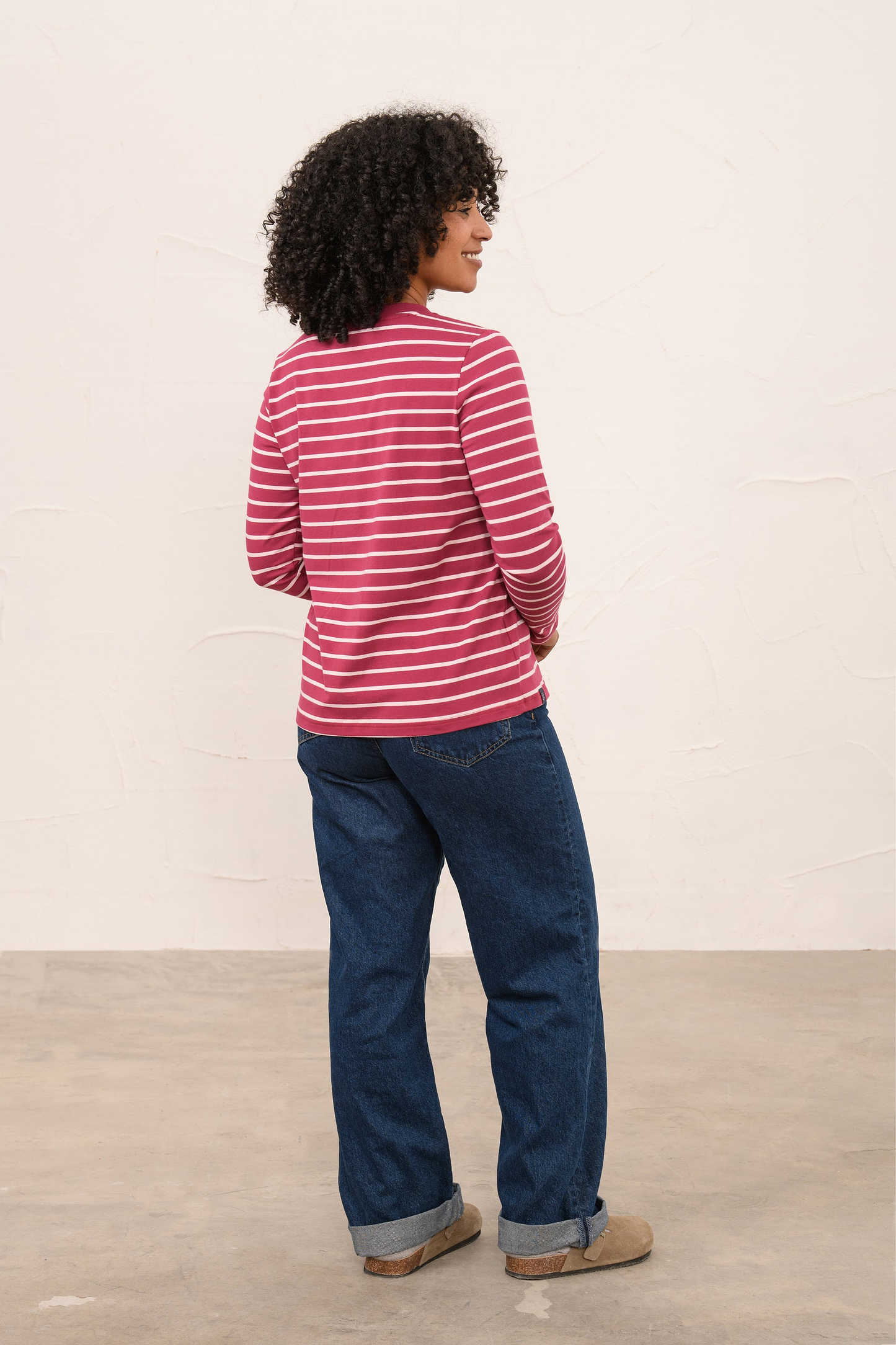 Sorcha Top - Berry Pink Stripe