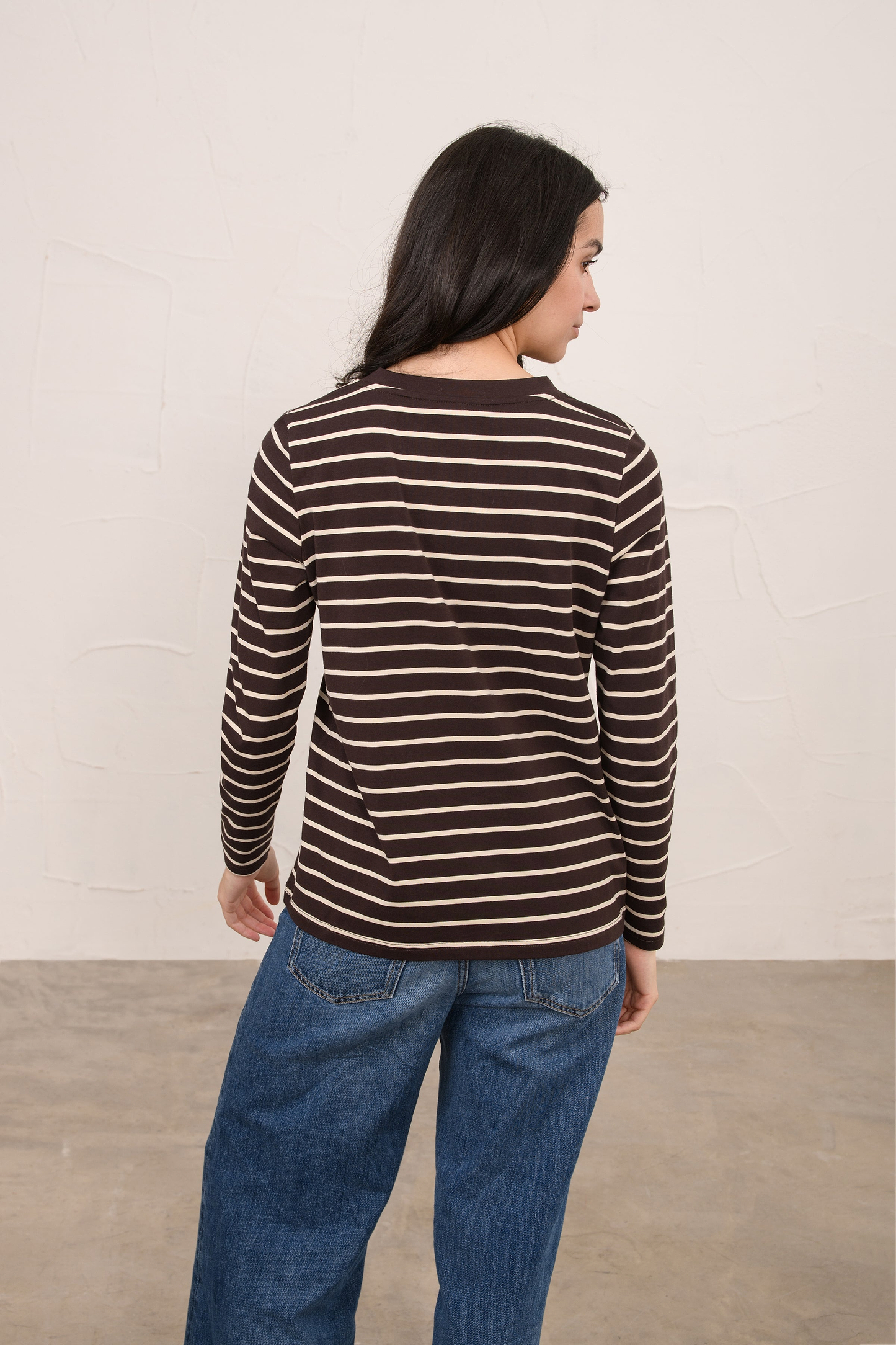 Sorcha Top - Cocoa Cream Stripe