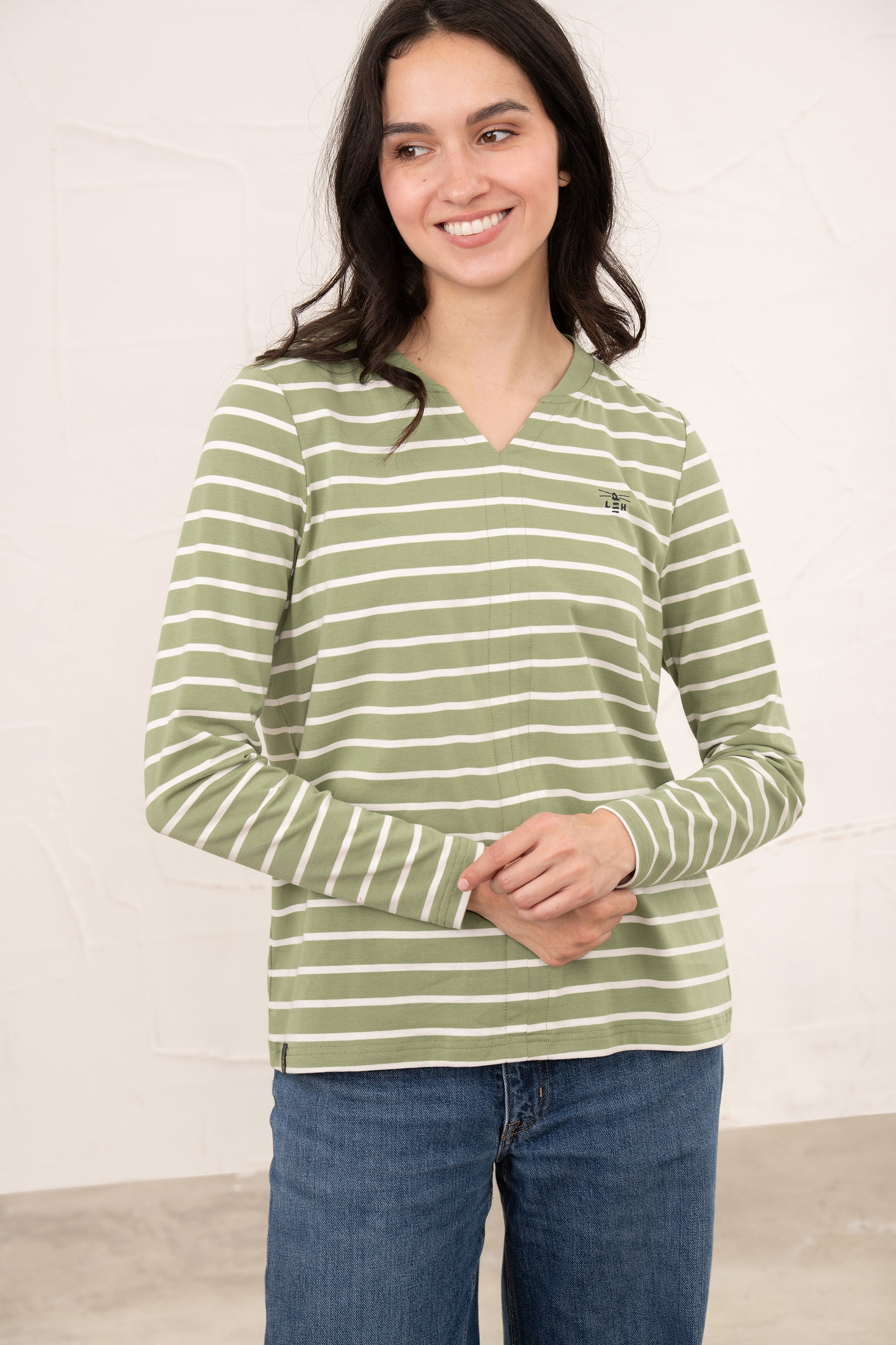 Sorcha Top - Moss Stripe