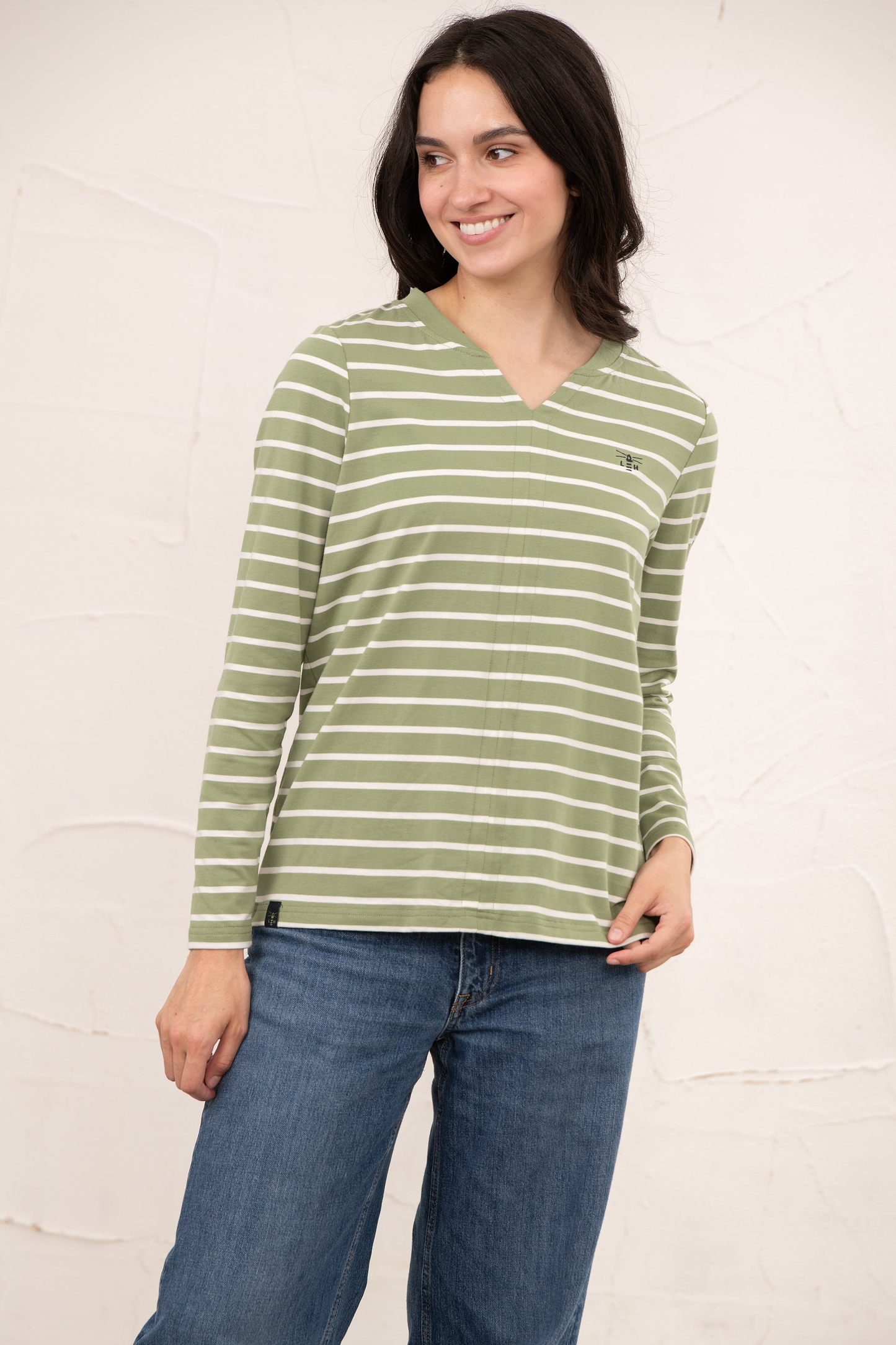 Sorcha Top - Moss Stripe
