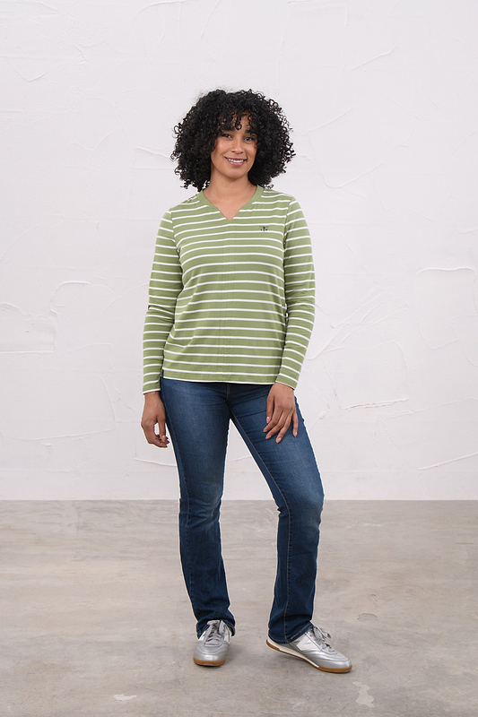 Sorcha Top - Moss Stripe