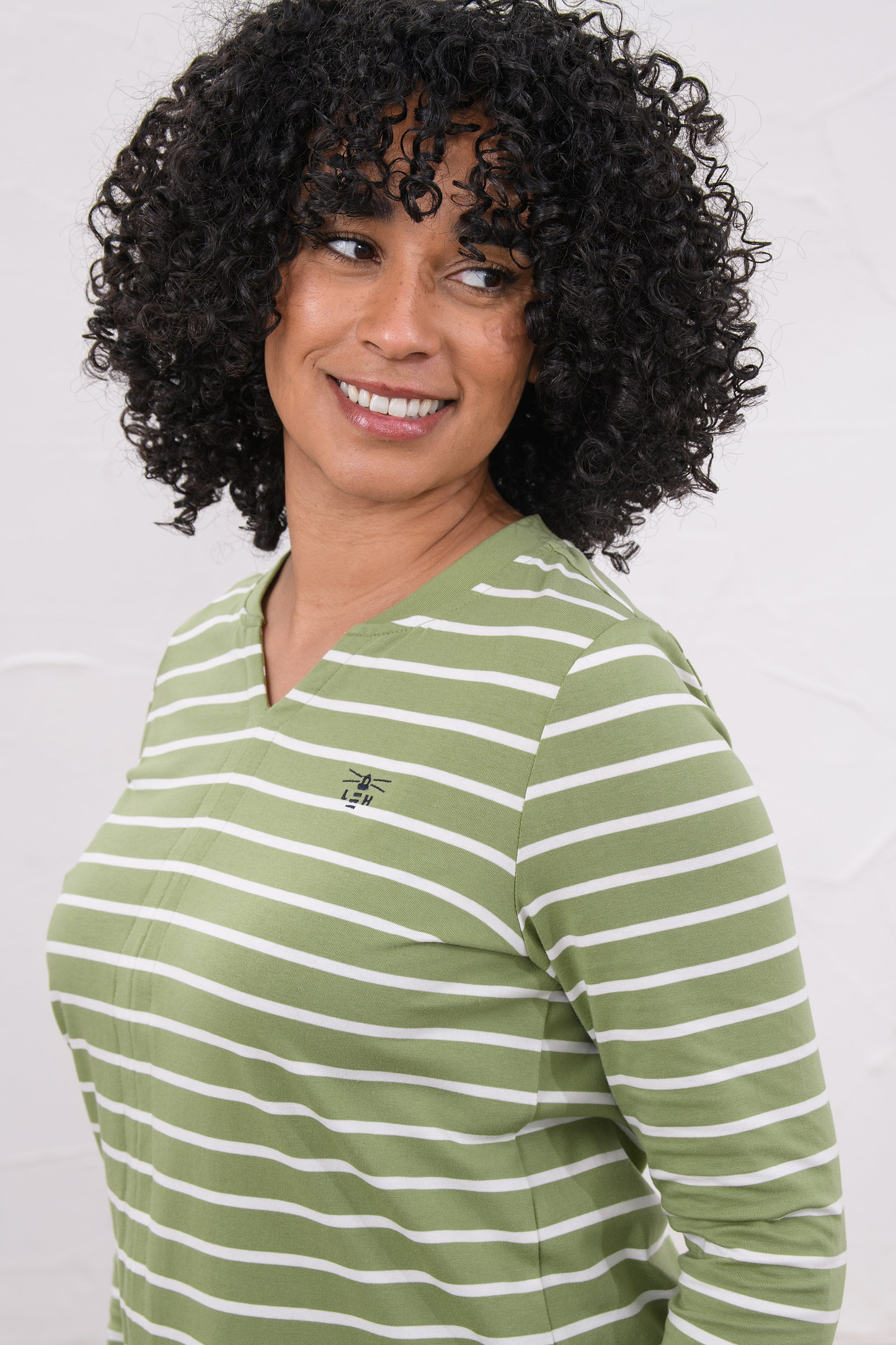 Sorcha Top - Moss Stripe