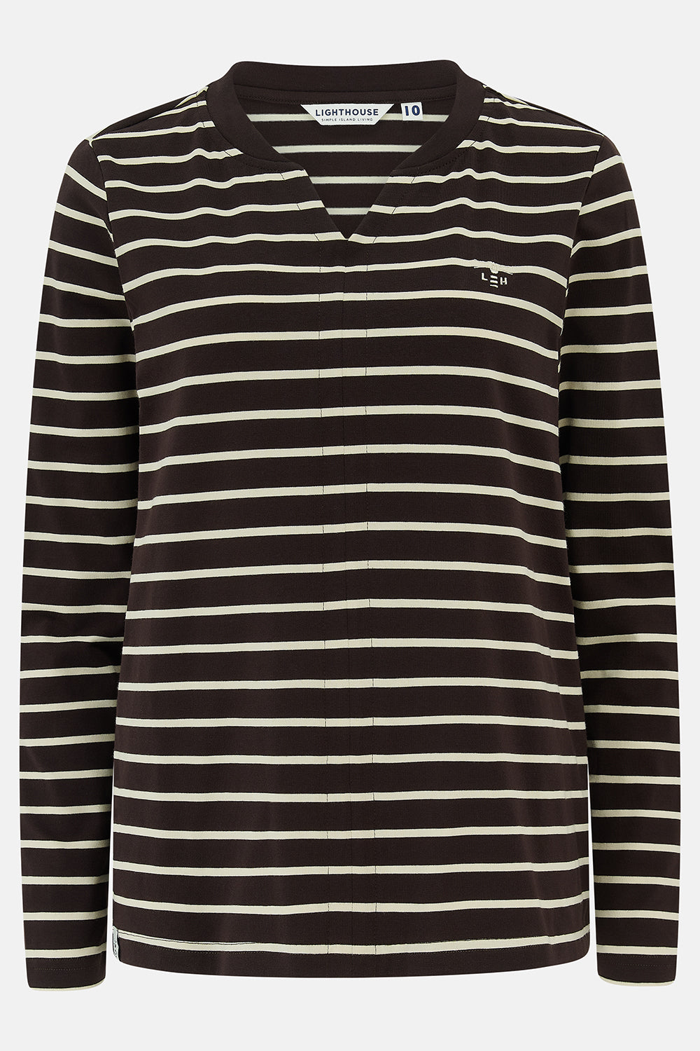 Sorcha Top - Cocoa Cream Stripe