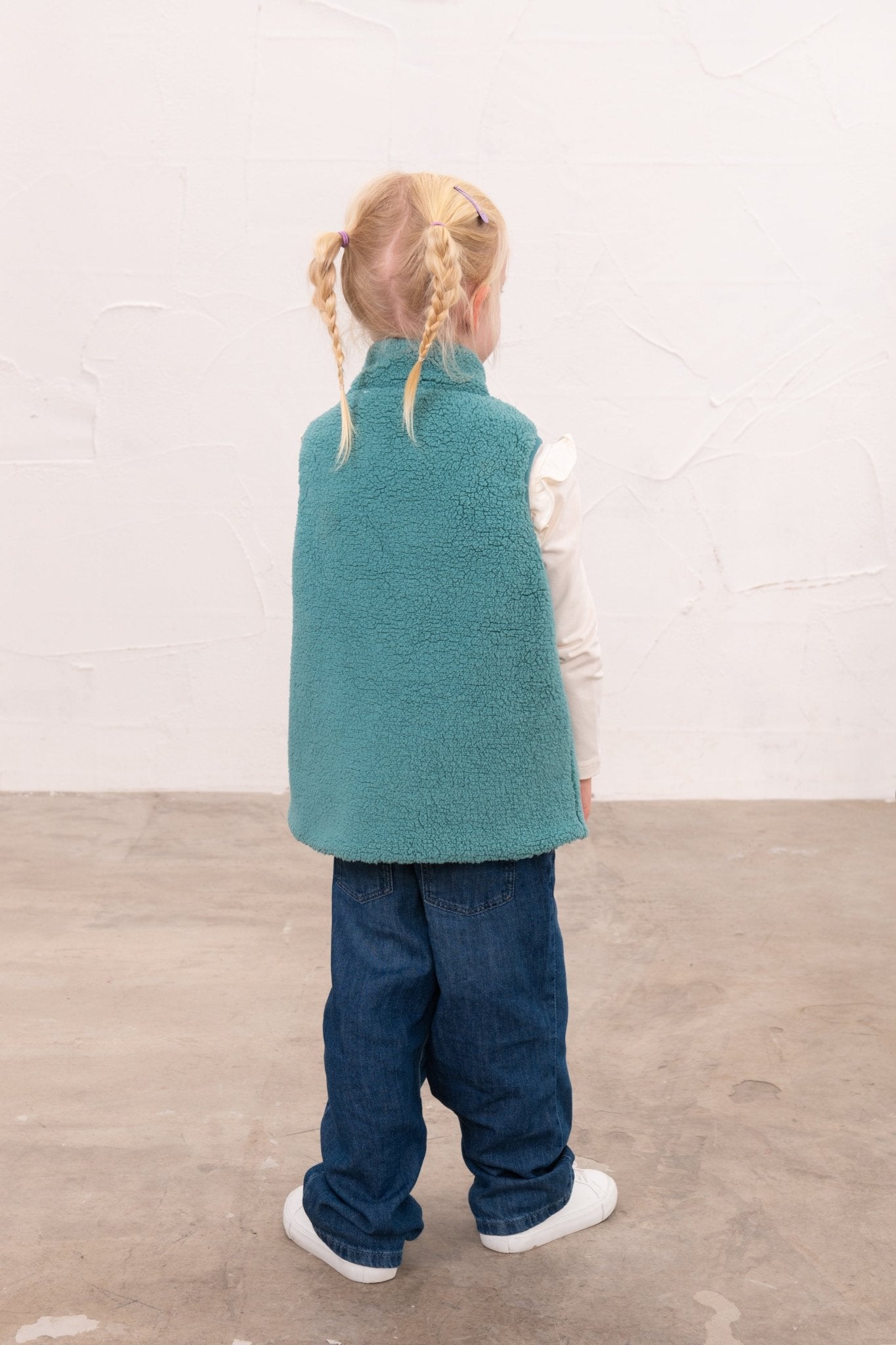 Amber Reversible Gilet - Teal Floral-Lighthouse