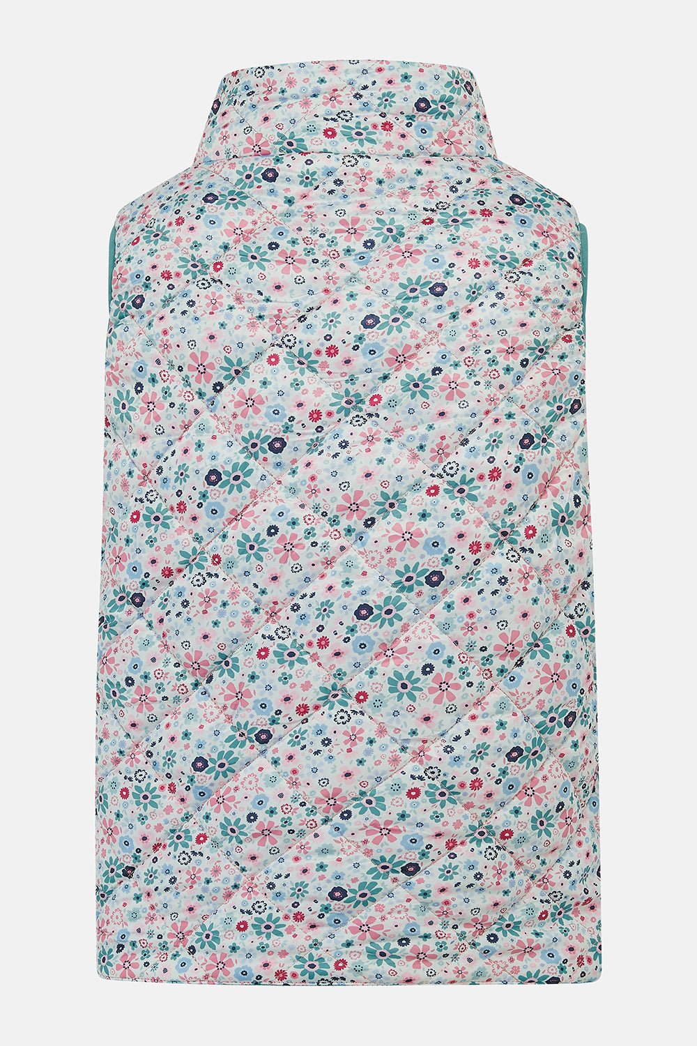 Amber Reversible Gilet - Teal Floral-Lighthouse